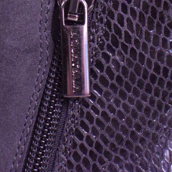 Aquatalia Womens Italian Judith Suede Classic Snake Print Ankle Wedge Bootie 7.5 - Picture 8 of 9